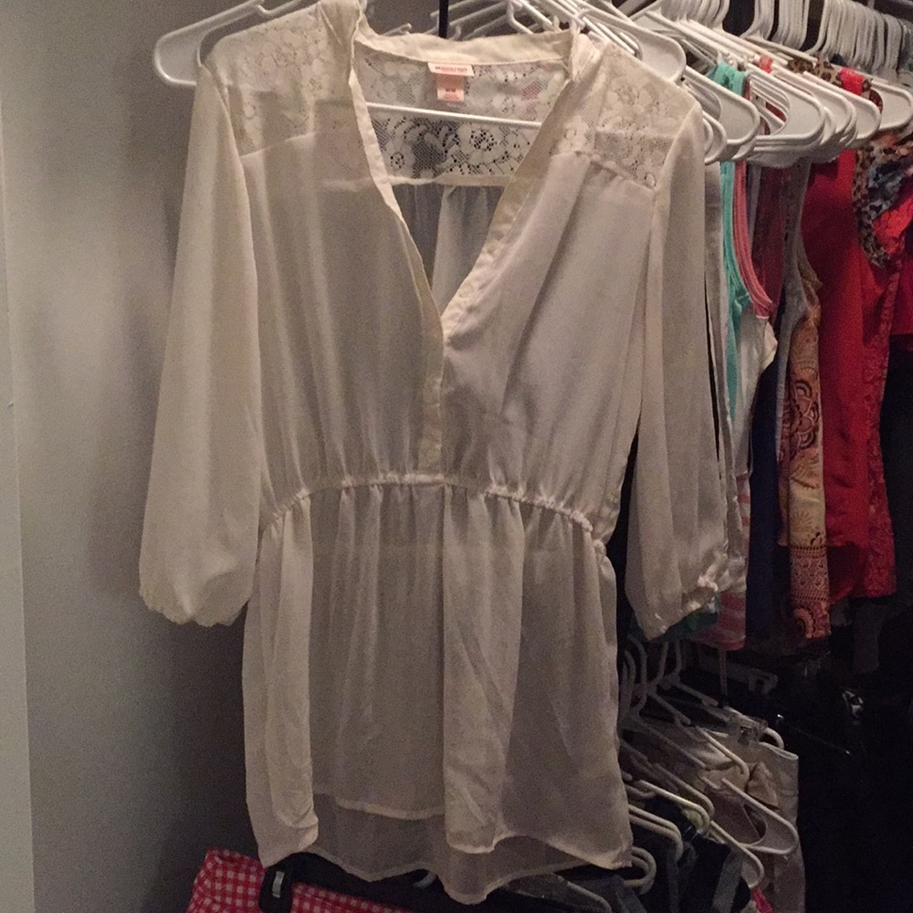 Sheer White Blouse